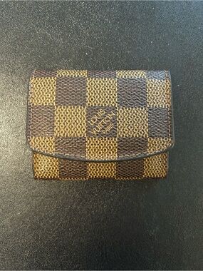 Louis Vuitton Brown Checkered Cuff Link Case